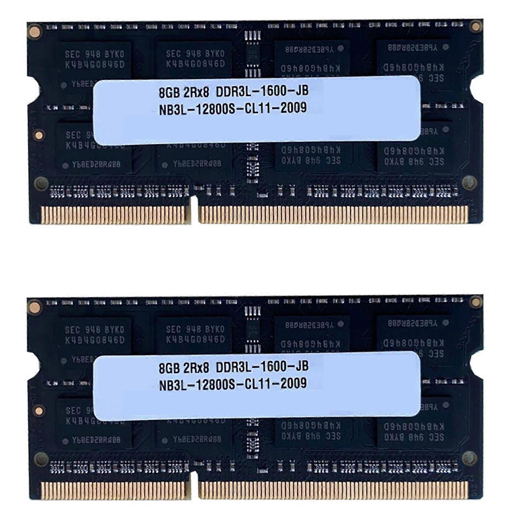 2X DDR3 8GB Laptop Ram Memory 1600Mhz PC3-12800 1.35V 204 Pins SODIMM Support Dual Channel for AMD L