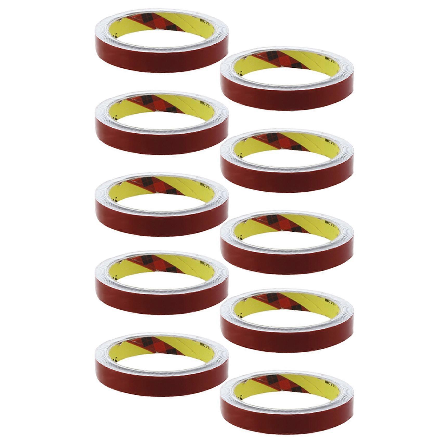 10X Strong Permanent Double Sided Super Sticky Foam Tape Roll for Vehicle Car, Red 15MM x