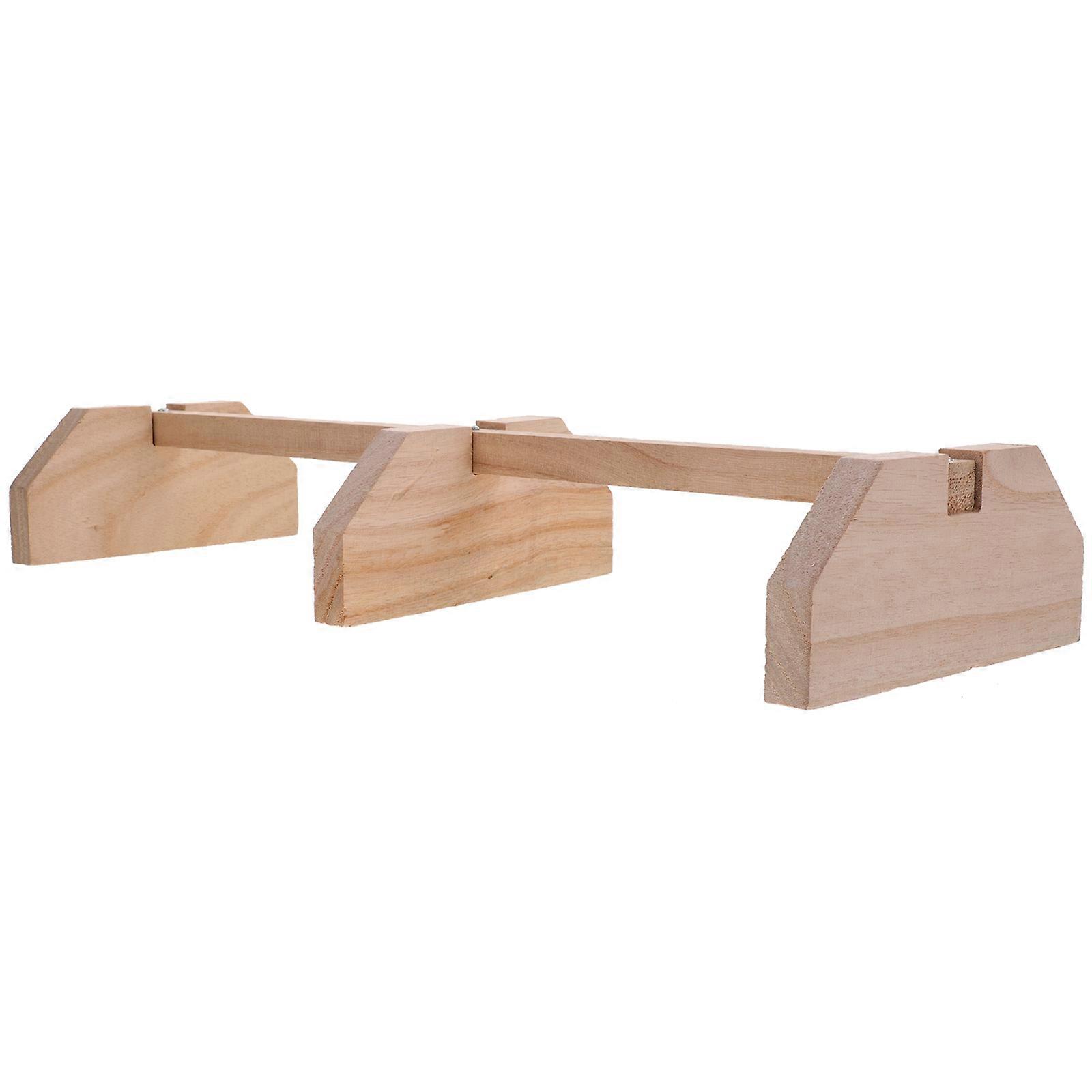 Natural Wood Chicken Perch Stand for Hens and Birds – Multi Functional Chick Playground and Roost, Durable Chewable Wooden Roosting Bar for Pet