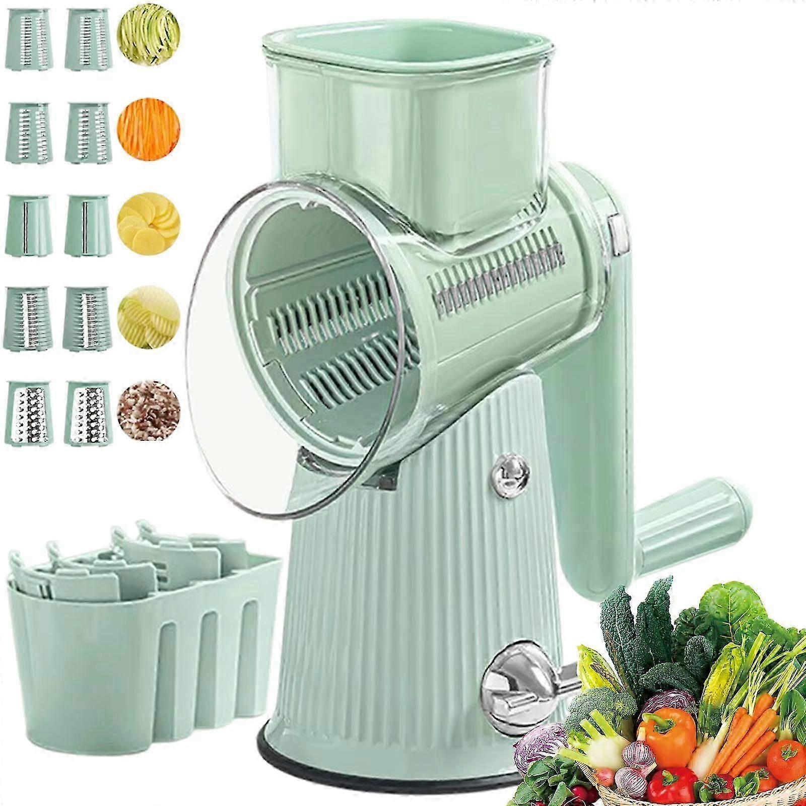 Râpe rotative Whimsyard, râpe à légumes à fromage 5 en 1 avec poignée