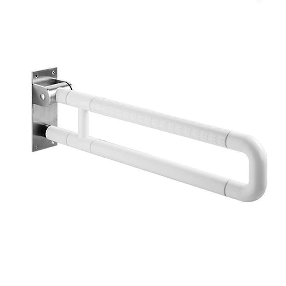 FlipUp Bathroom Grab Rail Foldable for Pregnant Disabled Toilets Wall Support Bar Lights up (White)