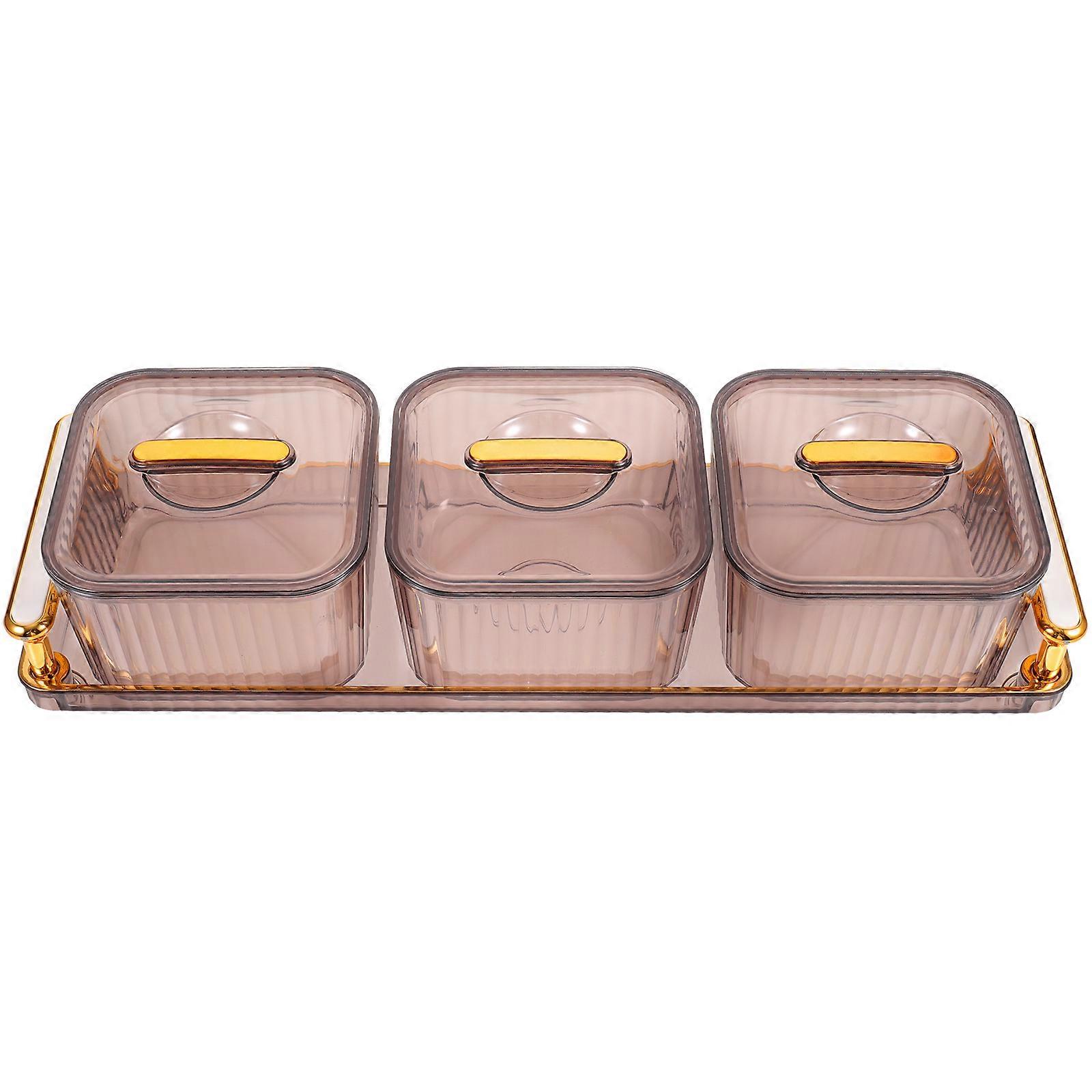 Candy Serving Dish Snack Holder For Leisure Time Grey Color Sealed Moisture-Proof Family 1 Set