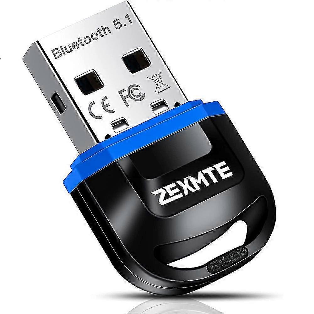 2025 Zexmte USB Bluetooth Adapter for PC Windows 11/10/8/7 Wireless adaptador Bluetooth 5.1 Audio Receiver for Headsets Speaker Mouse