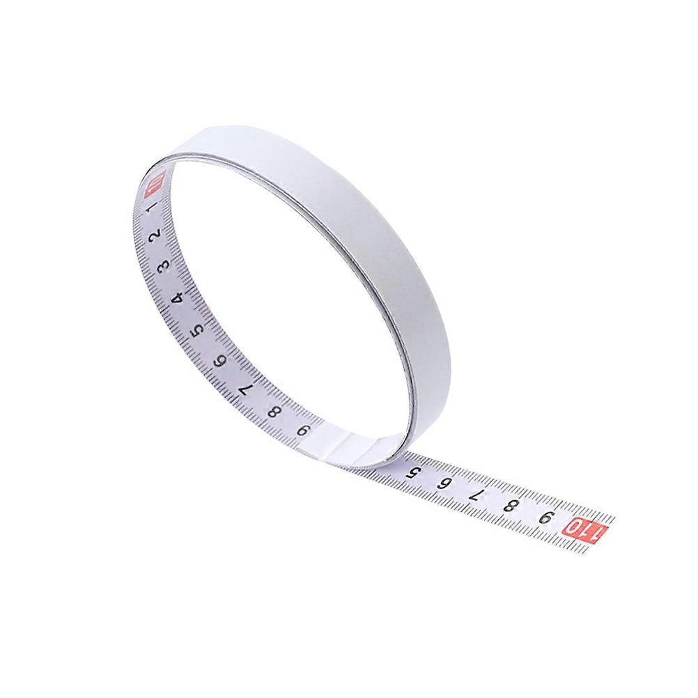 Steel Miter Track Tape Measure for Accurate Measuring and Adhesive Application in Woodworking 3 Meters White