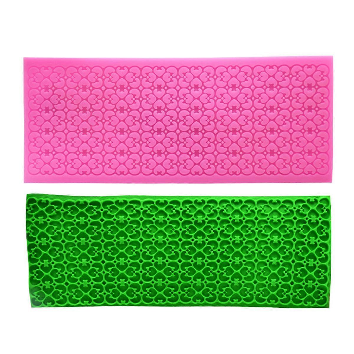 Pink Silicone Fondant Mold Set for Baking Use Makes Cake Decorating Pieces