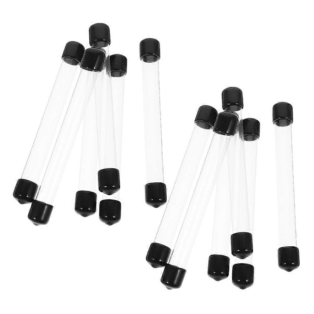 12pcs Transparent Round Plastic Tubes with Lids for Storage of Incense, Aromatic Materials, and Small Items – Clear Design for Easy Observation