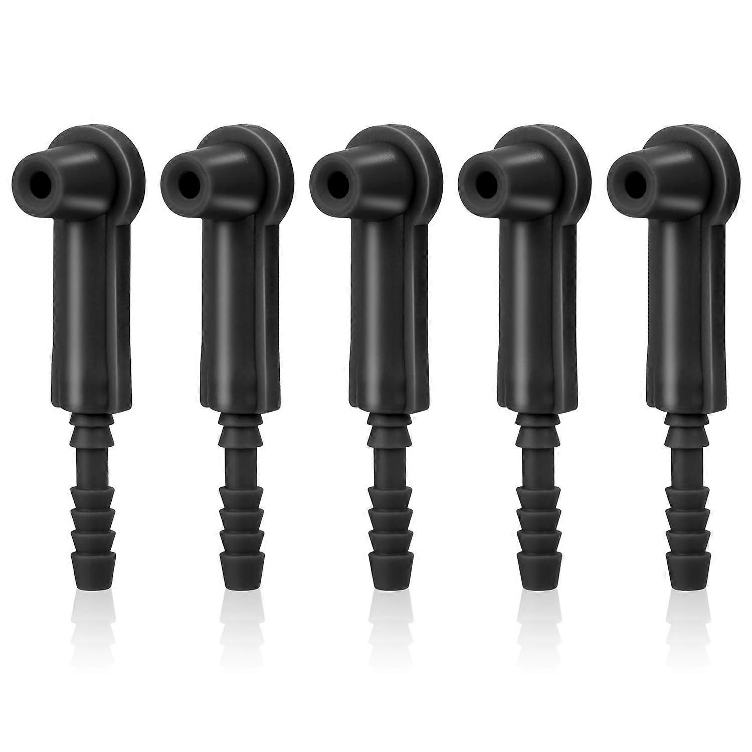 Pack of 5 Bleed Connectors for Brake Fluid, Brake Bleed Adapter Kit (Black)