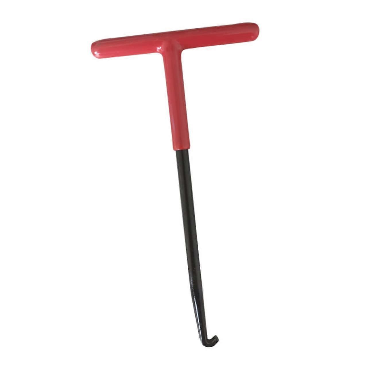 Motorcycle exhaust spring hook with extralong handle for easy removal and installation