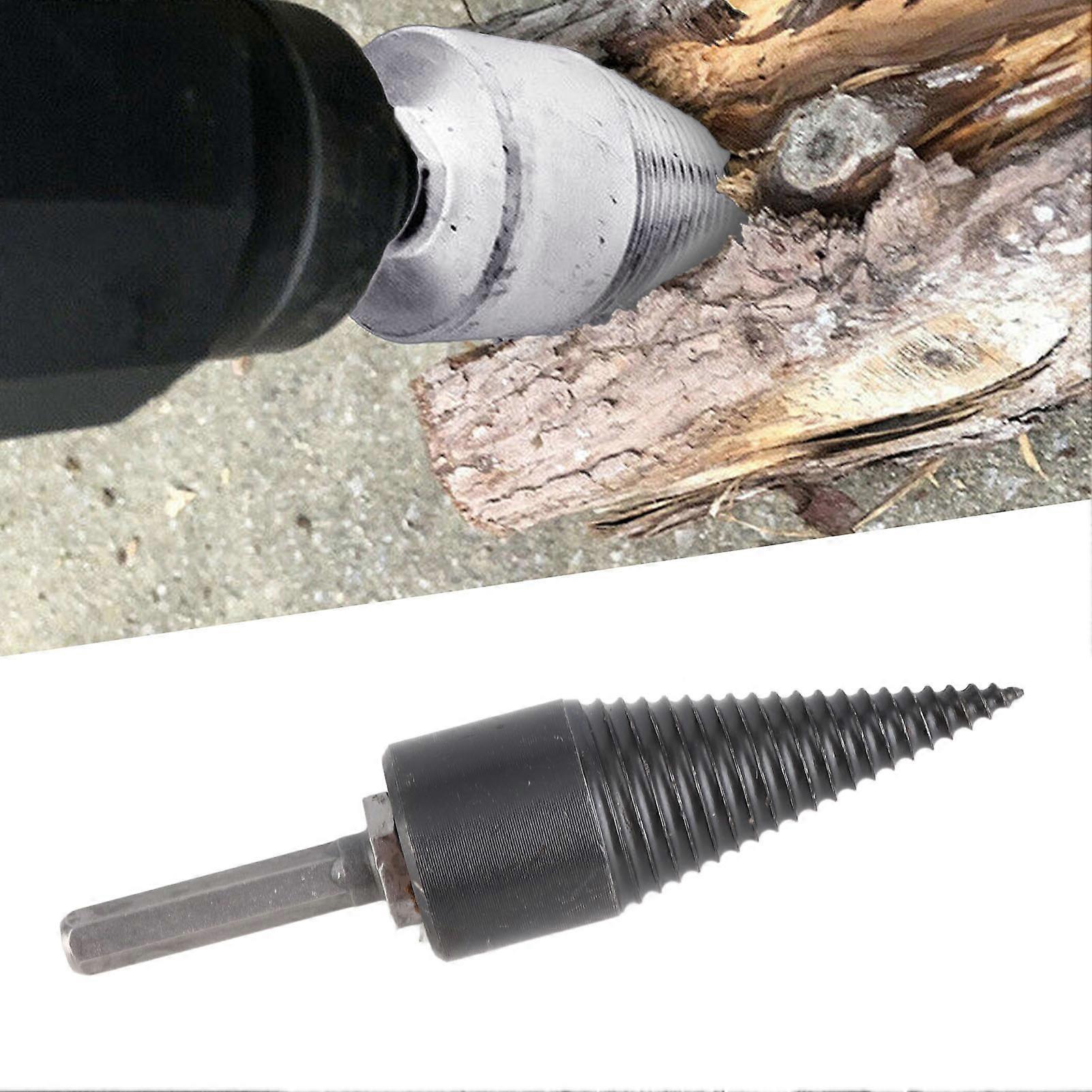 Wood Splitter Drill Bit Hex Shank Heavy Duty Drilling Splitting Tool for Log Firewood