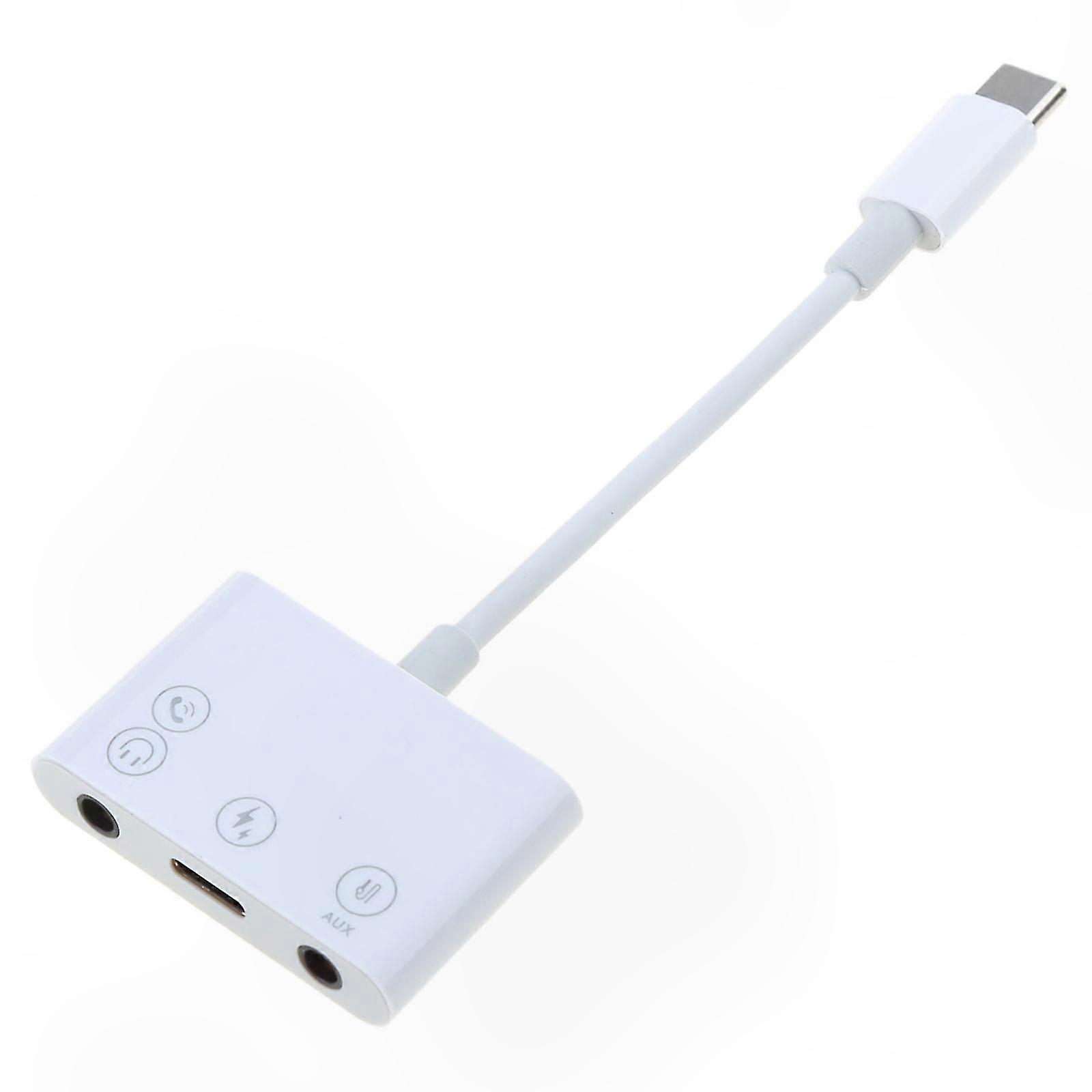 3 in 1USB C to Sound Card Type-C External Stereo Sound Adapter Converter Plug and for Play No Drivers Needed Converter 3