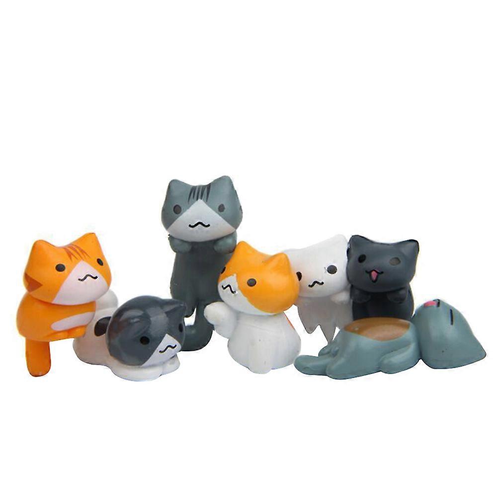 Miniature Bonsai Figurine Cat Shape Decoration Ideal For Home Decor Featuring Random Style 1Set