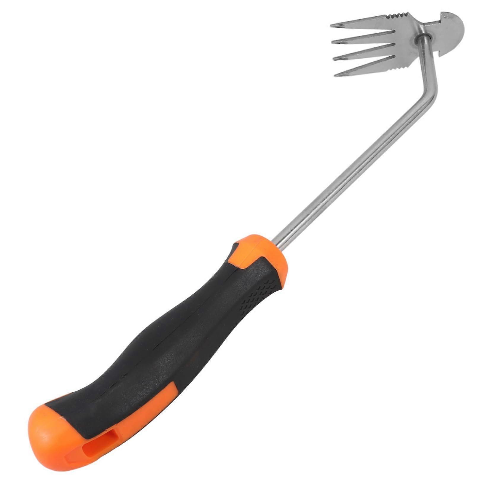 Weeder With Rubber-Handle Sturdy Garden Tool For Deep-Rooted Grass Ergonomic Hand Weeder Efficient Weeding Tool