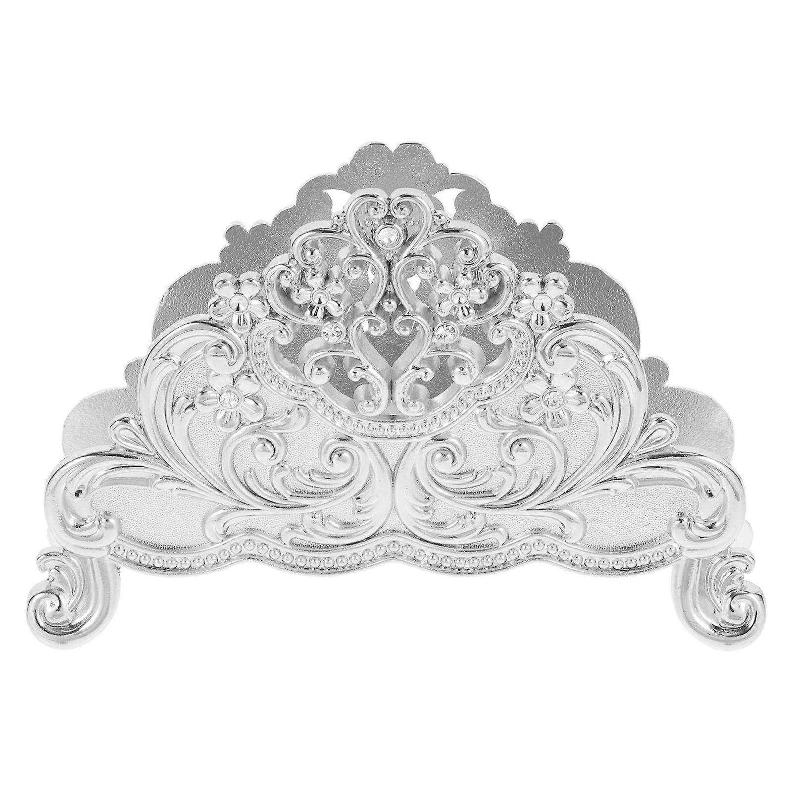 European Style Tissue Holder For Home Office And Dining Table Compact Size Silver 1Pack