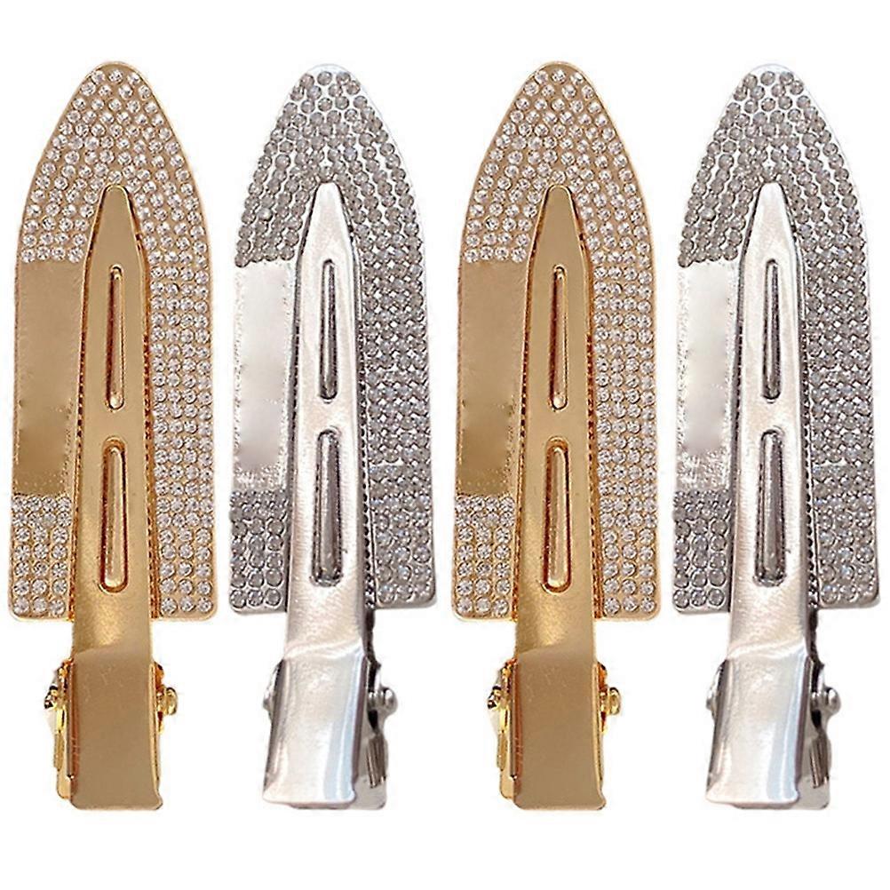 Κομψά κλιπ μαλλιών για το γαμήλιο συμπόσιο 6.5X1.8CM μαύρο καμία ρυτίδα 4Pcs