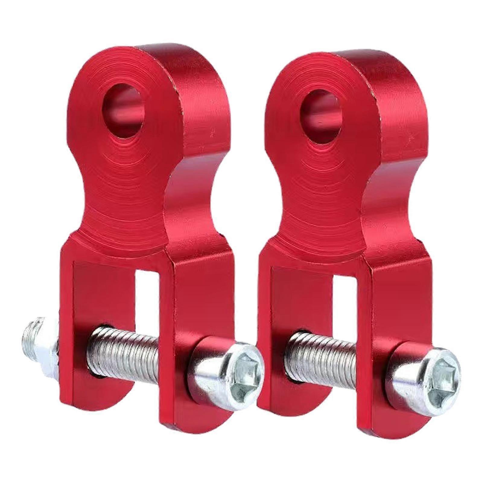 Motorcycle Shock Absorber Rear, 2X Height Adjustment Pads, Red Motorcycle Suspension Kit with Screws for Customization