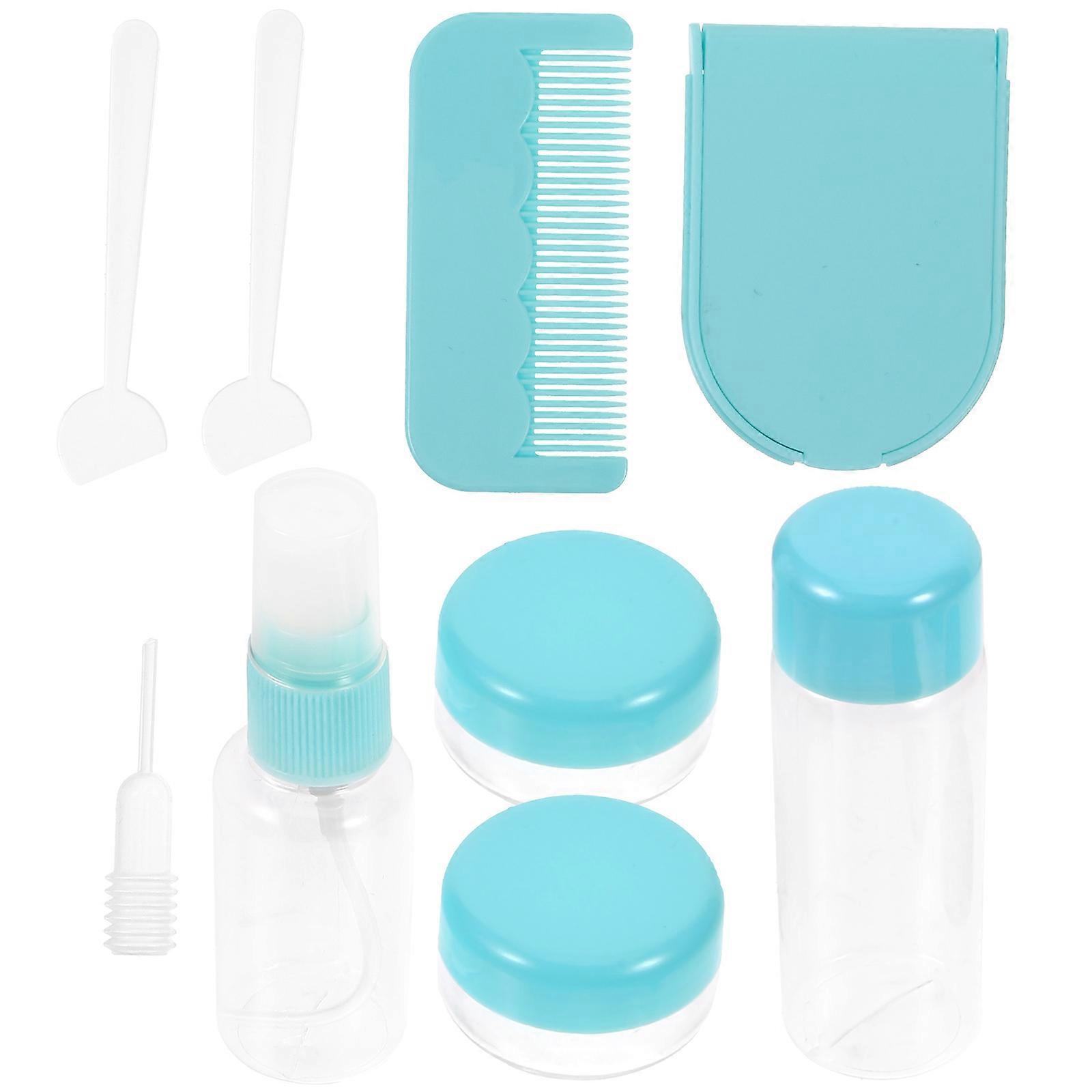 Durable Leakproof Portable Toiletries Containers Set for Shampoo, Lotion, and Soap – Refillable Travel Bottles – Lake Blue