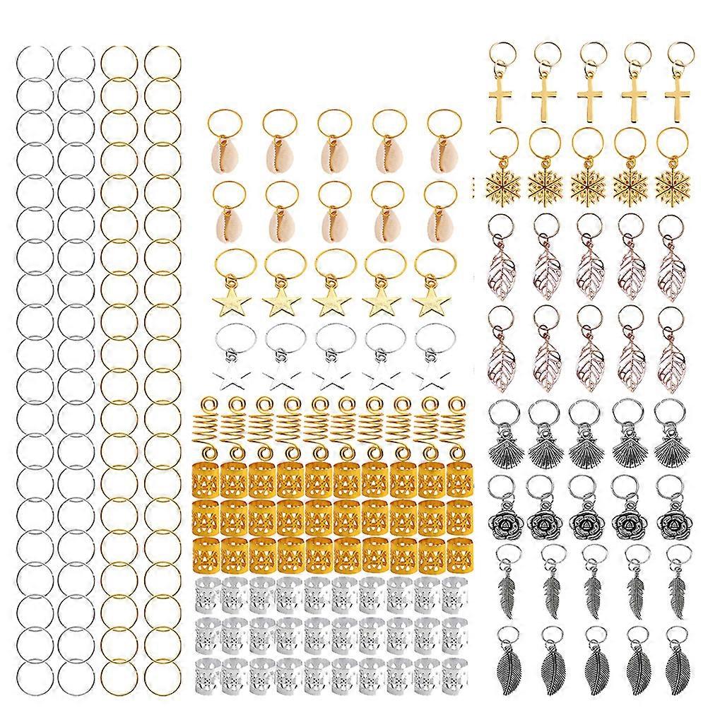 Braiding Hair Decoration 220Pcs Assorted Color Hair Braid Pendants Daily Use Perfect for Women