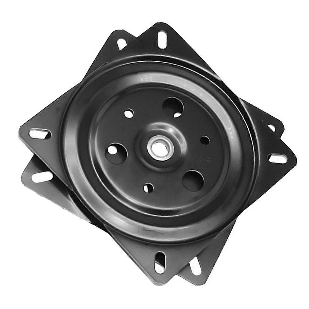 Square Black Iron Swivel Plate Sturdy Rotating Base for Office Chairs, Bar Stools, TV Stands & Display Easy Installation