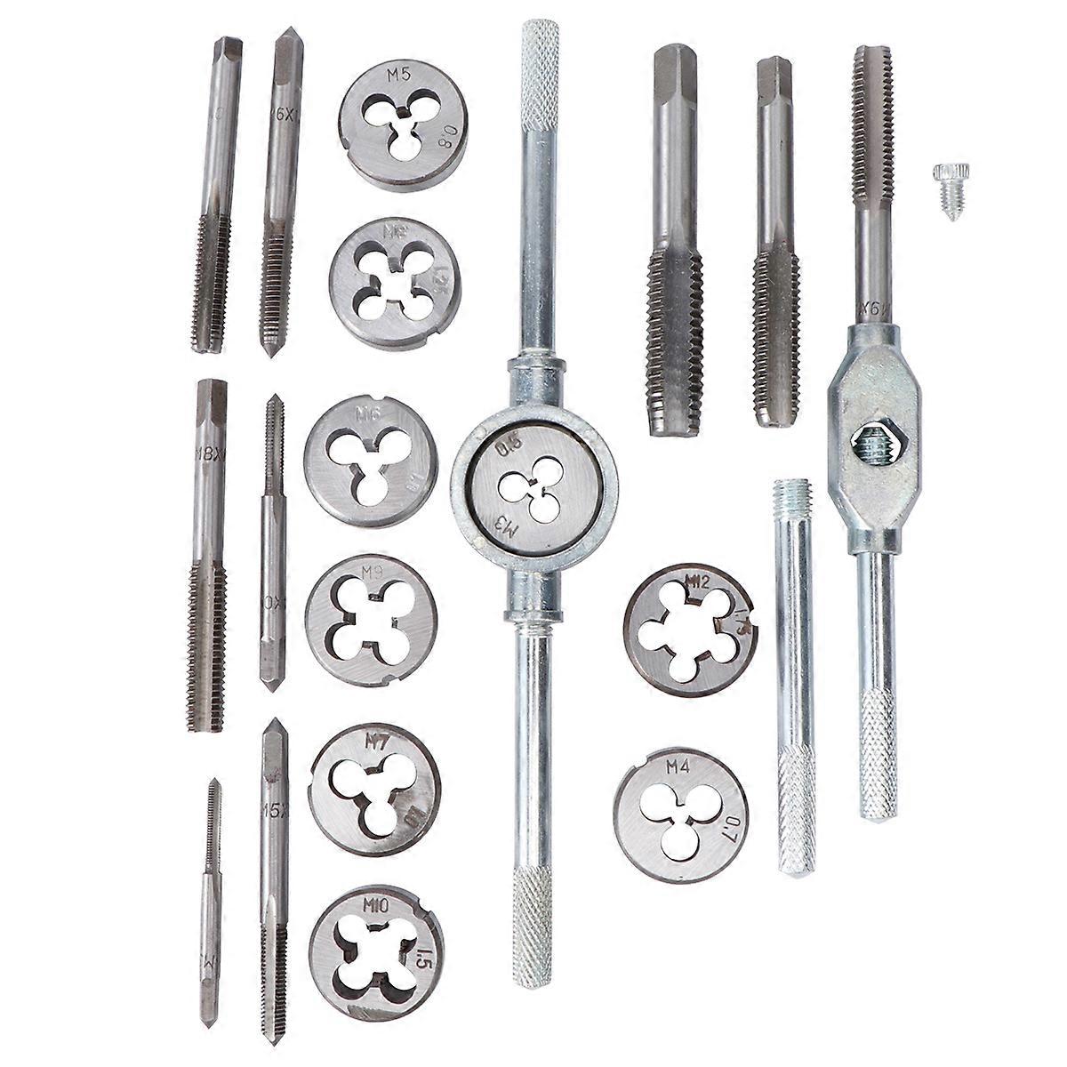 Metric Die Wrench Set with 9 Pieces Taps and Dies Made of Alloy Steel for Industrial Use M3M12