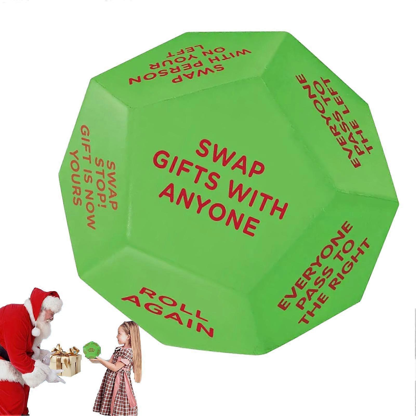 Christmas Exchange Dice Game, Santa Claus dice, swap gift, fun Christmas game