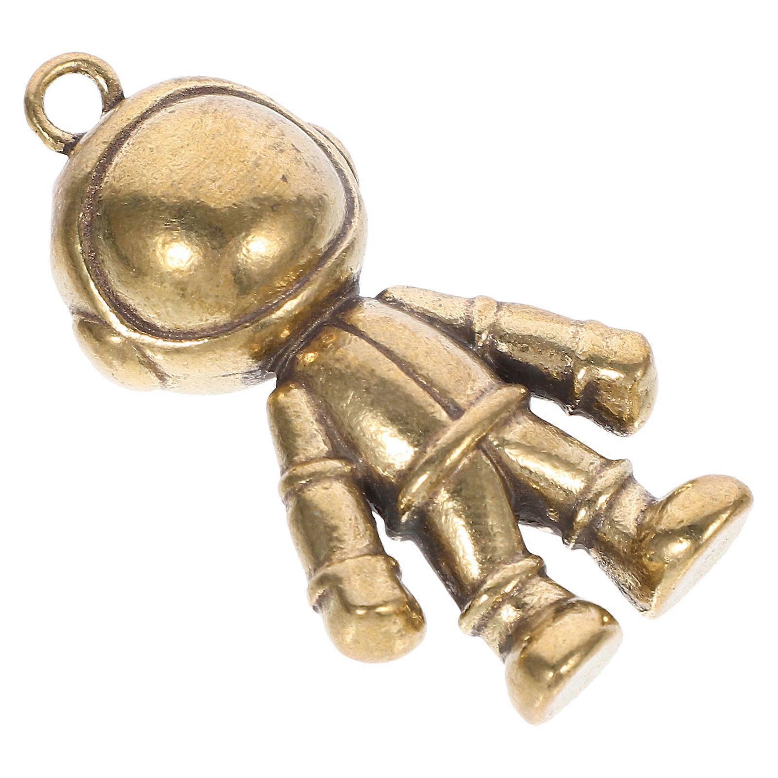 Goldenes Kupfer Astronaut Roboter Charm Anhänger für Taschen Geschenke Dekor 1 Stück kleine Größe