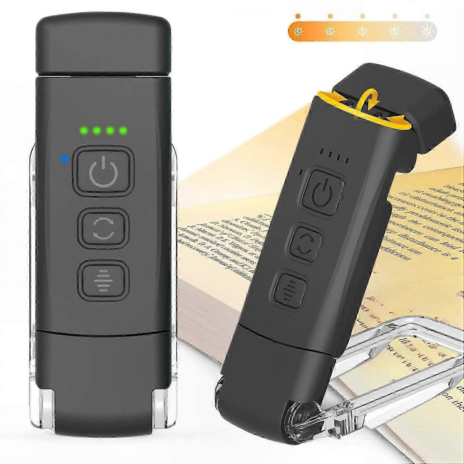 Adjustable LED Reading Light with Durable Clamp for Books and Batteries