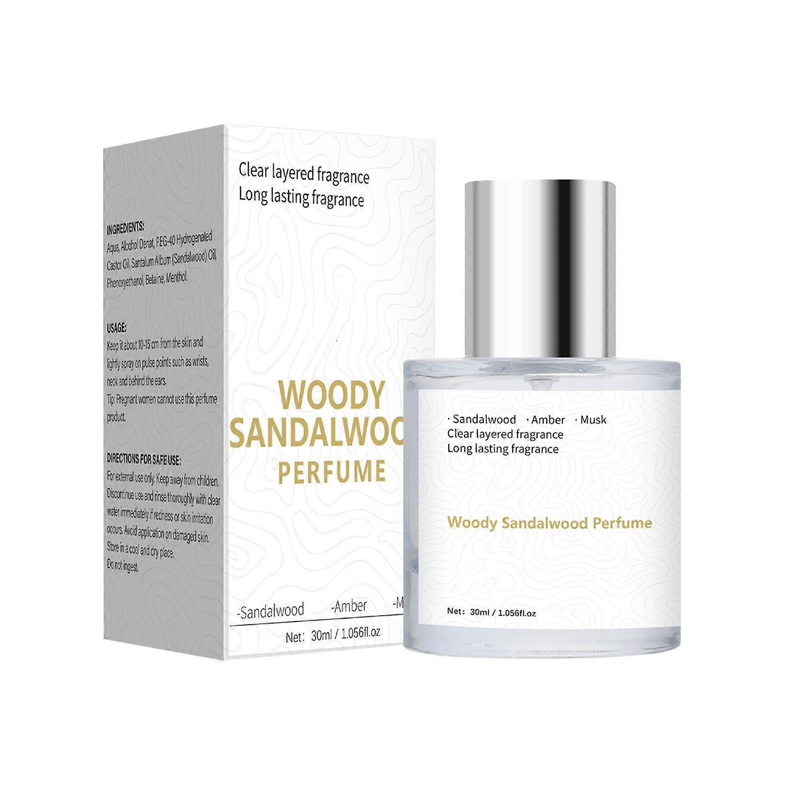 オーパルファムサンダルウッド木製サンダルウッド香水ラスティング香水ポータブル香水男性と女性用PU76