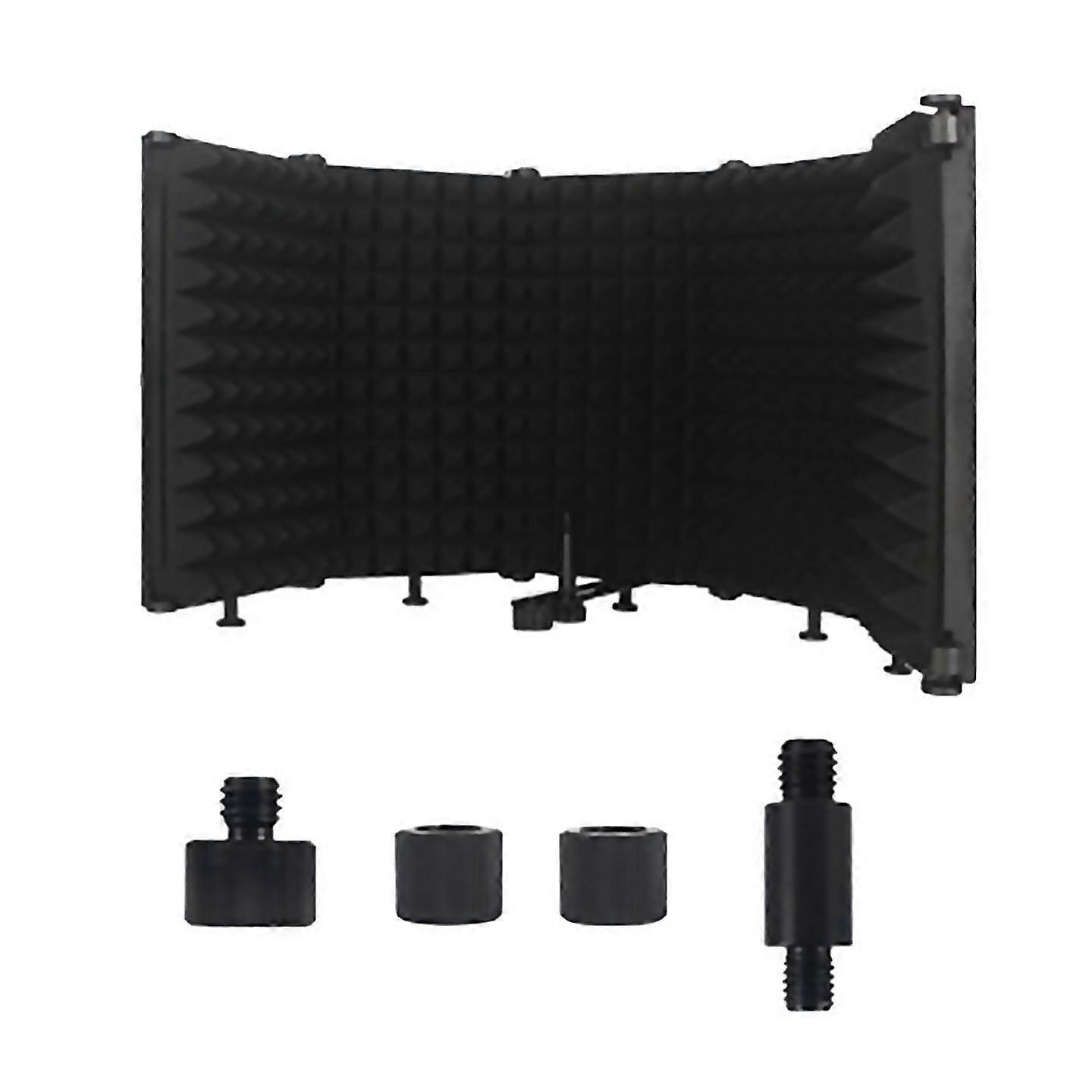 For 5 Panel Microphone Isolation Shield Mic Sponge Soundproof Shield