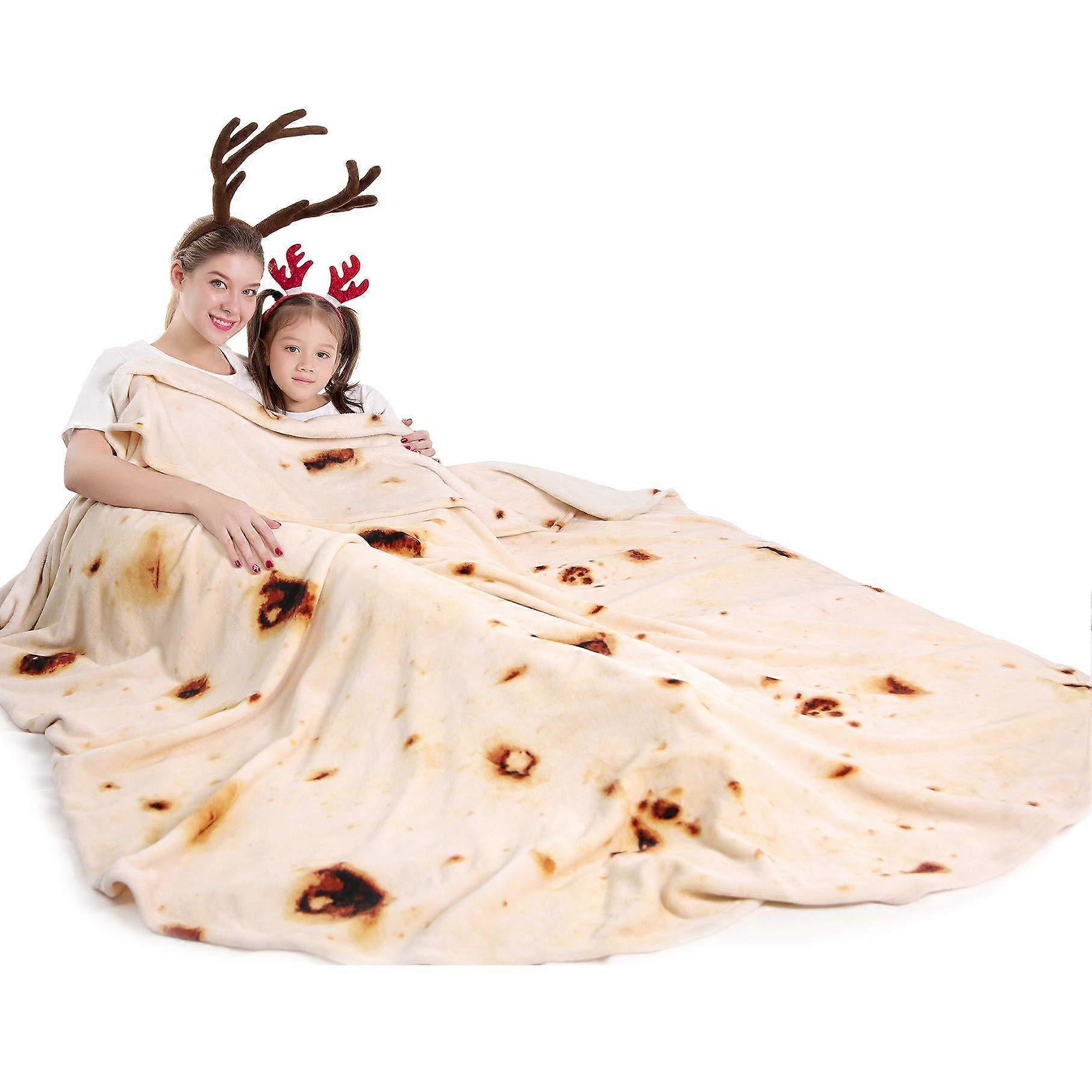1 burrito tortilla blanket double sided 59 inches for adults and kids