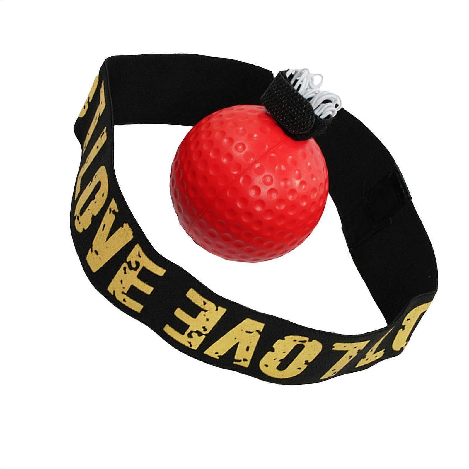 Boxing Reflex Ball, Punching Reaction Trainer, Adjustable Headband, Lightweight, Durable, Red