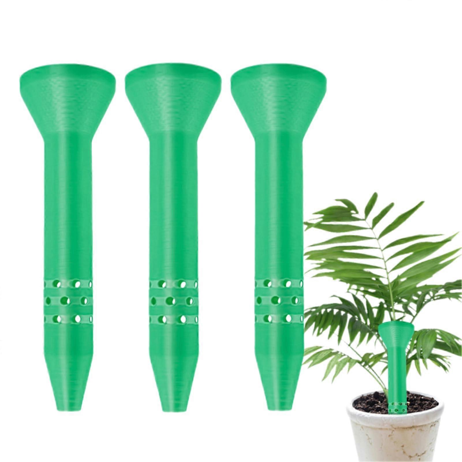 Root Watering Spikes 3 Piece Set For Outdoor Plants Automatic Deep Root Irrigation Irrigator Stakes Flowers