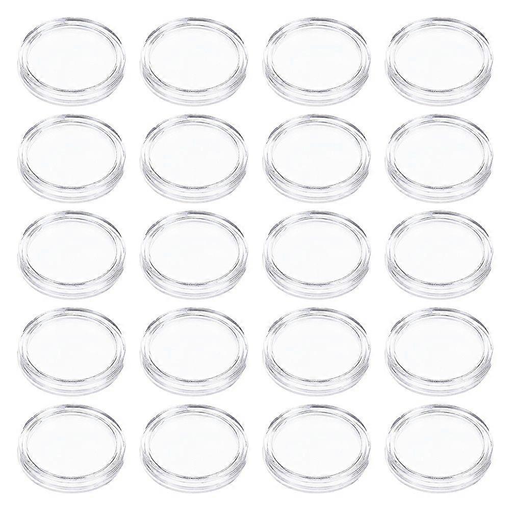 100Pcs Clear Coin Cases Coin Containers Boxes Single Coin Holders Coin Protective Case