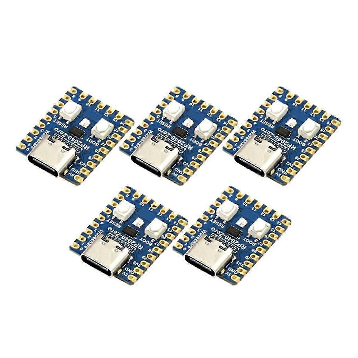 RP2040-Zero Microcontroller Development Board for RP2040 Dual-Core M0+ Processor 2MB Flash 5Pcs