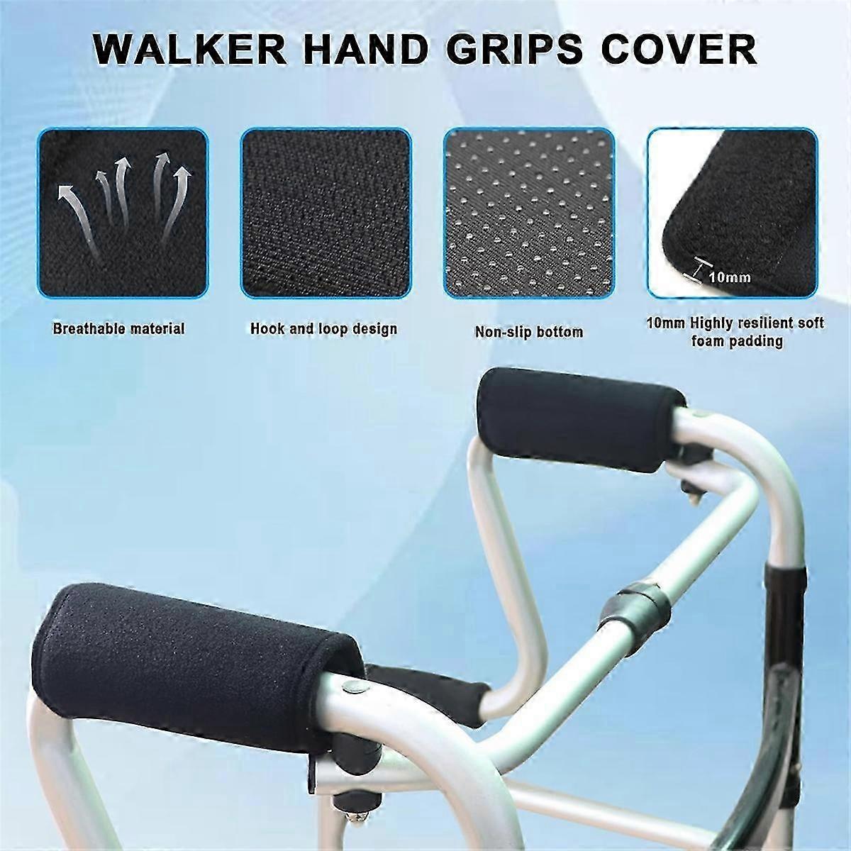 2pack Walker Handle Cushions Walker Grip Covers Pads Black