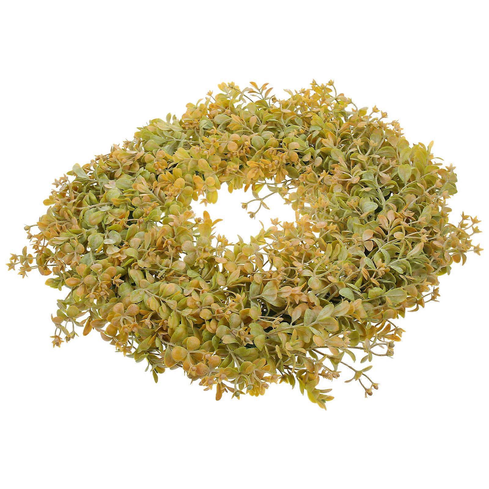 Artificial Eucalyptus Garland Faux Greenery Garland Leaves Round Yellow Plastic for Wedding Decoration 1Pack