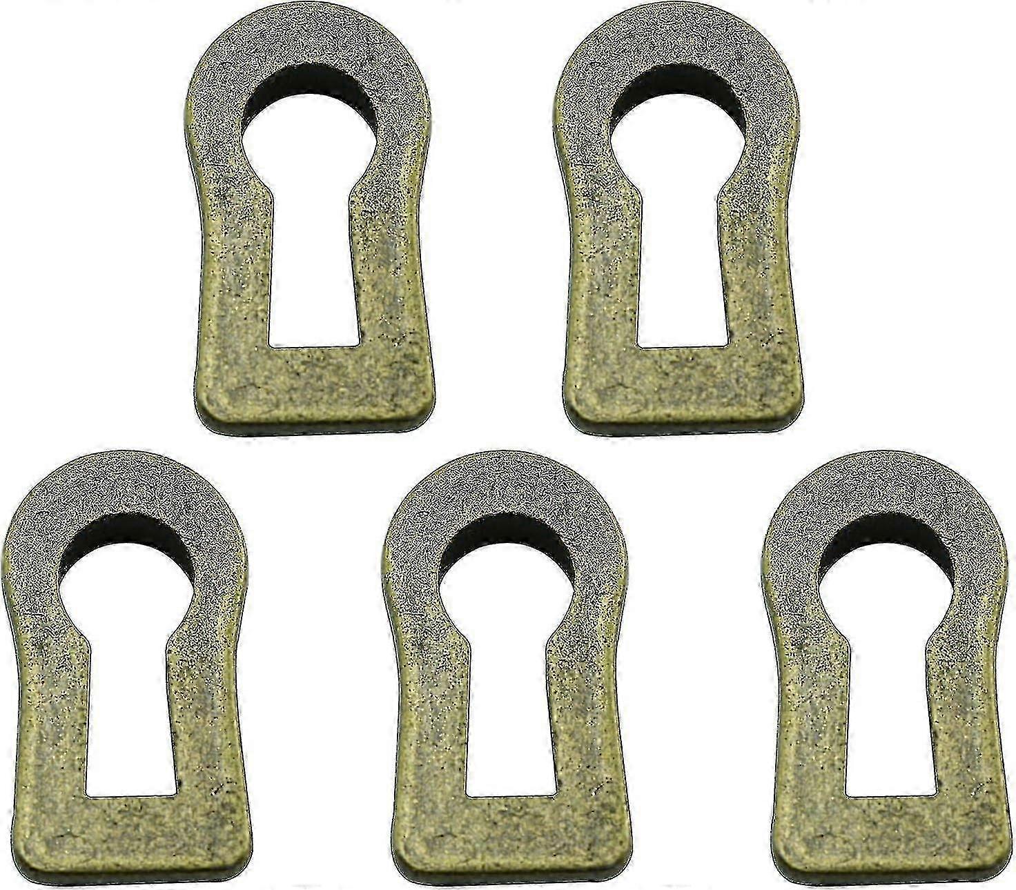 アンティークブロンズトーンキーホールカバーエスカッション、家具装飾用( 5PCS )