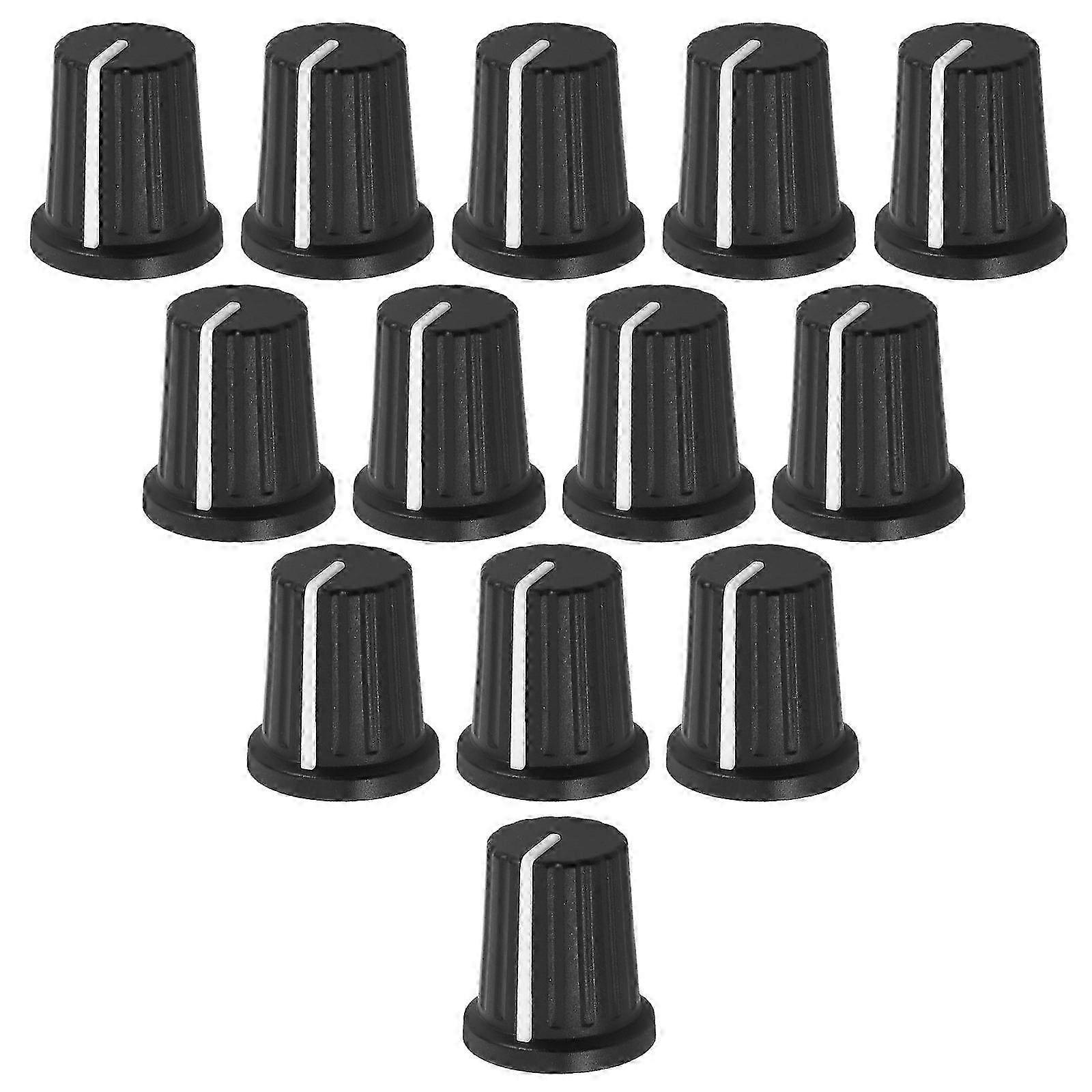 Περιστροφικό πόμολο ποτενσιόμετρου αντικατάστασης ακουστικών κονσολών για τον εξοπλισμό Dj και τα ηχητικά συστήματα 6mm μαύρο περιστροφικό σχήμα 20Pack1.80X1.60X1.60CMBlack SZRH A-