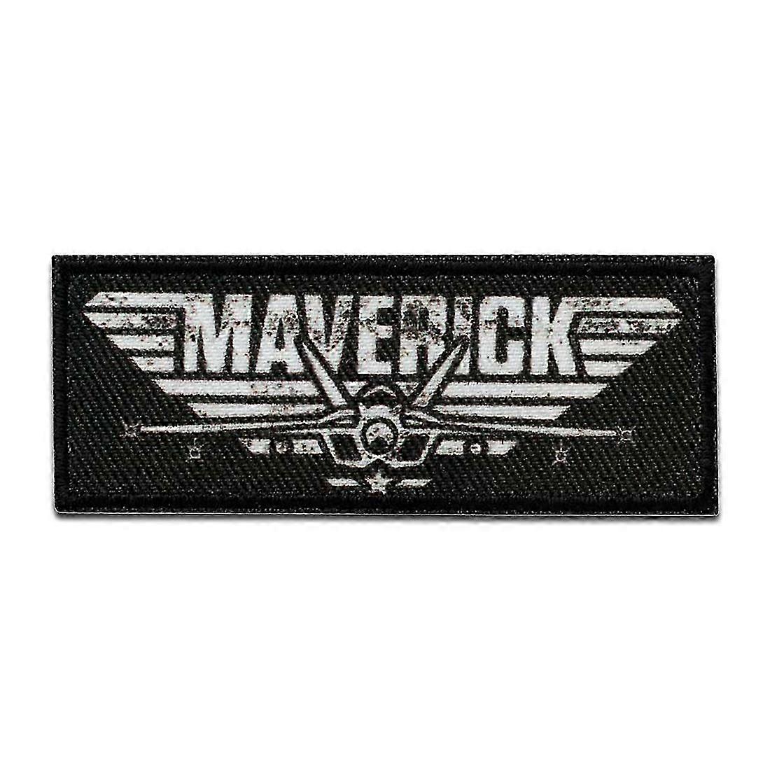 Maverick Iron-On Patch, 2.8 x 7.3 cm, Bügelbild, Aufbügler, Aufnäher