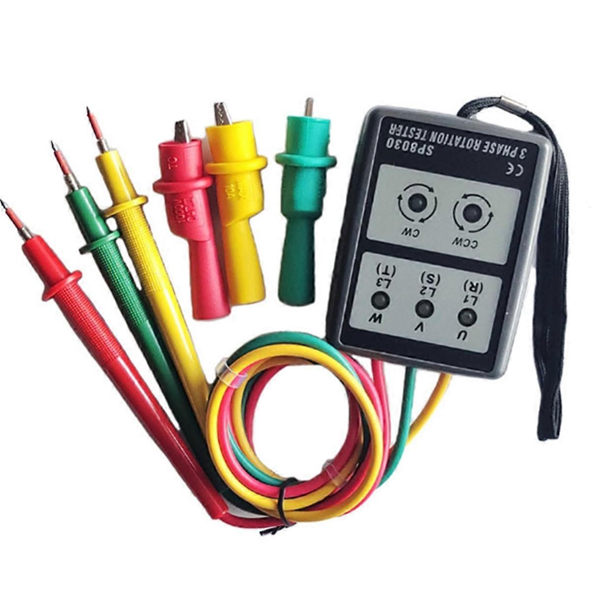 Phase Detector Three Phase Alternating Current Phase Meter Phase-Sequence Tester Digital Phase-Order