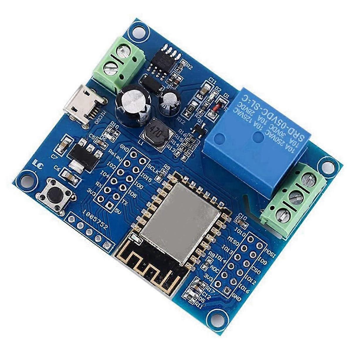 4X WIFI Relay Controller Module, DC 5V 8V-80V ESP8266 Wireless Controller Module ESP-12F for IOT Sma