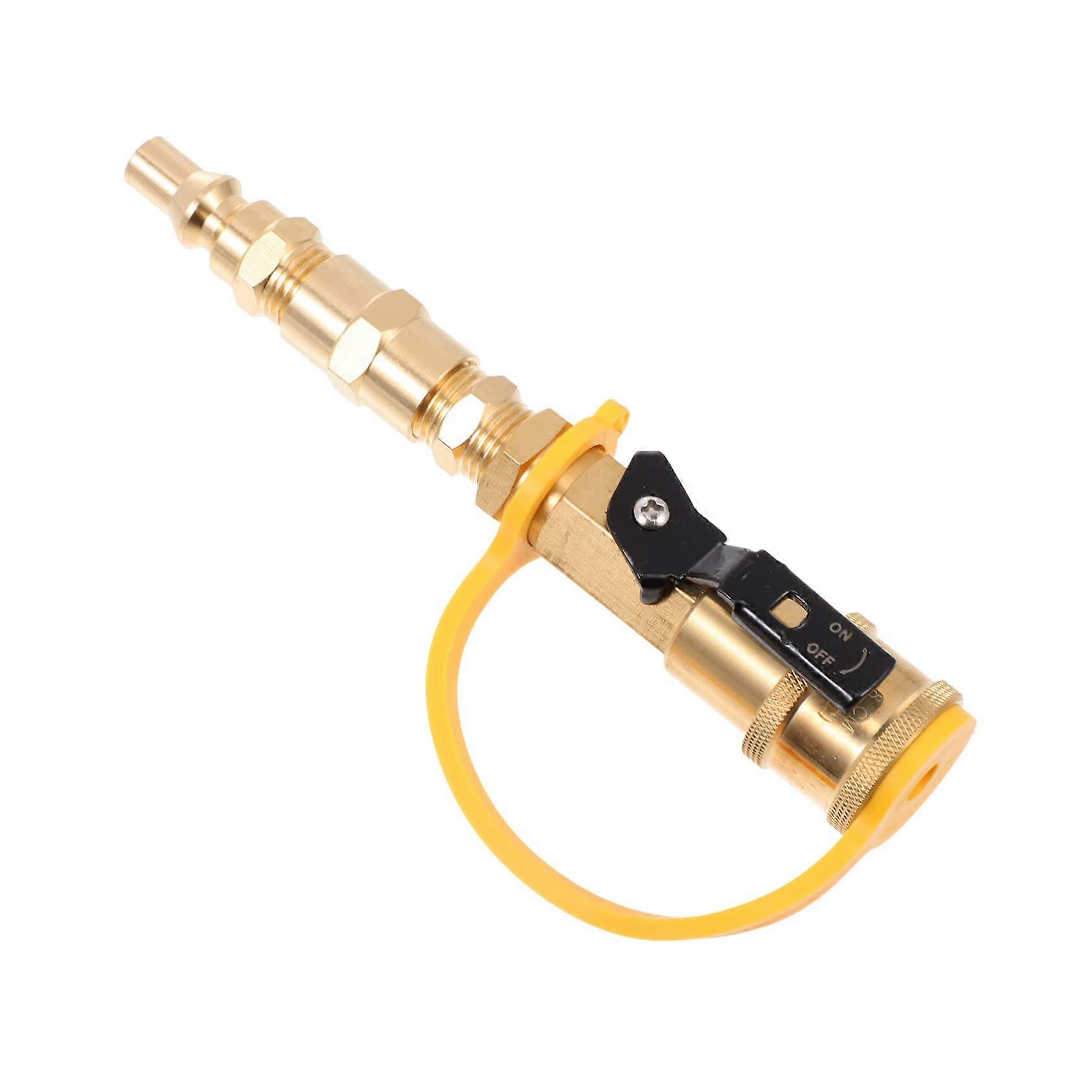 Brass Gas Tank Nozzle Connector Adapter, Durable Quick Connect Fittings, Bbq And Camping Stoves, Fits Standard Cans