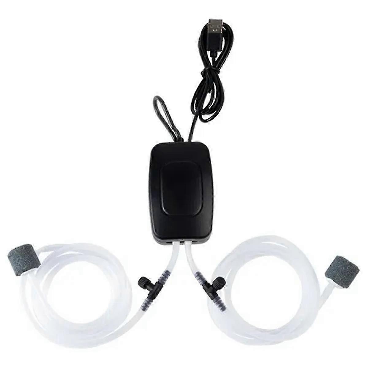 Fish Tank Air Pump USB powered Aerator Aquarium Accessories (black)