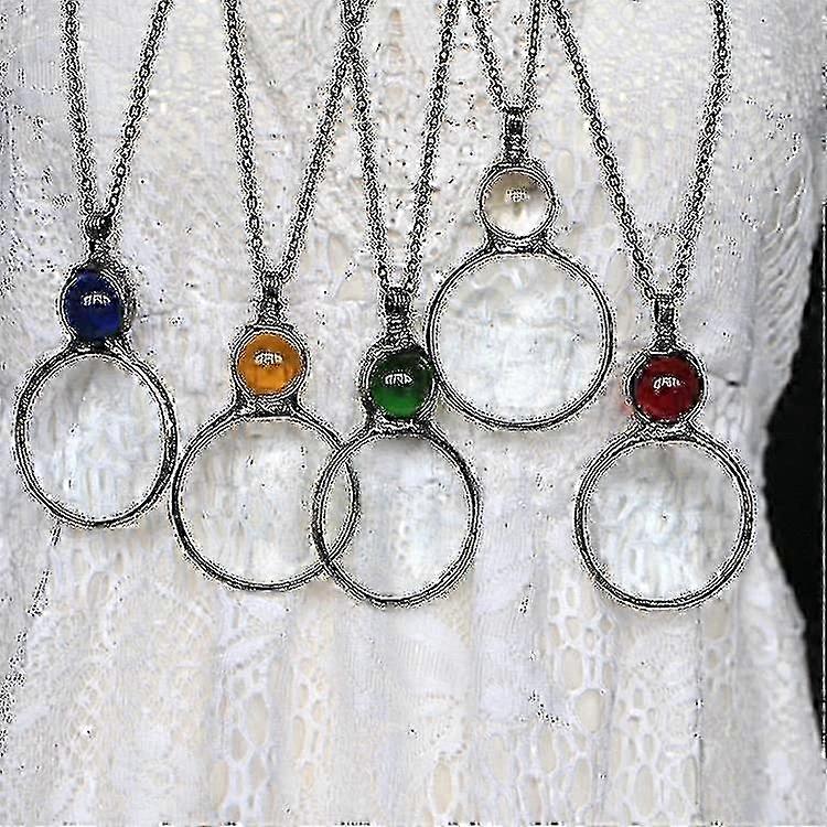 Loupe collier pendentif - parfait pour la lecture, les bijoux, les cadeaux et les personnes âgées - affichage des petits caractères dans les livres et les journaux