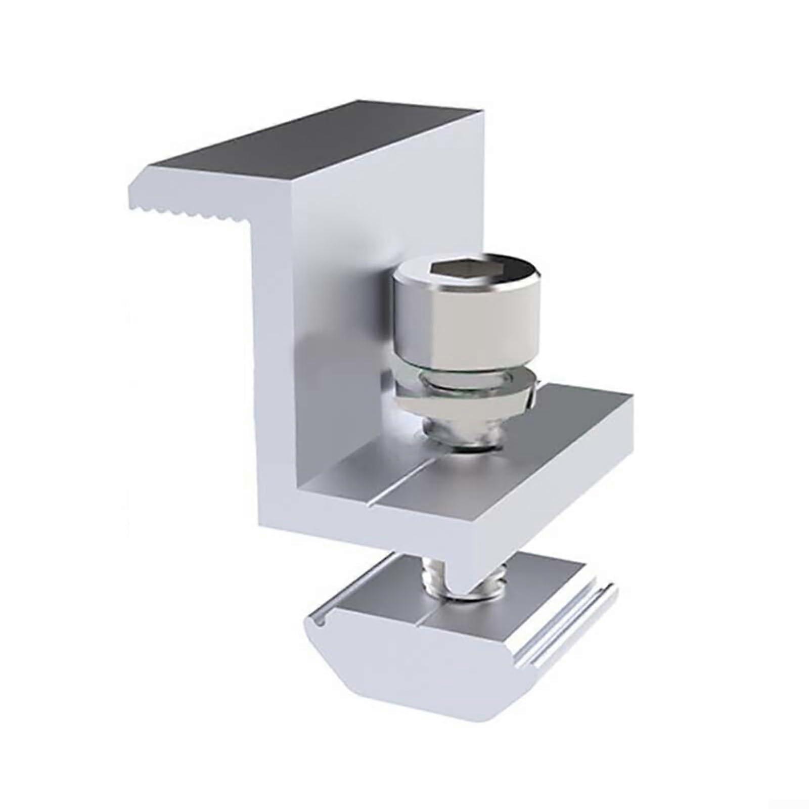 Metal Solar End Clamp Bracket, Adjustable 35mm Clamp for RV, Boat and Home Solar Installations