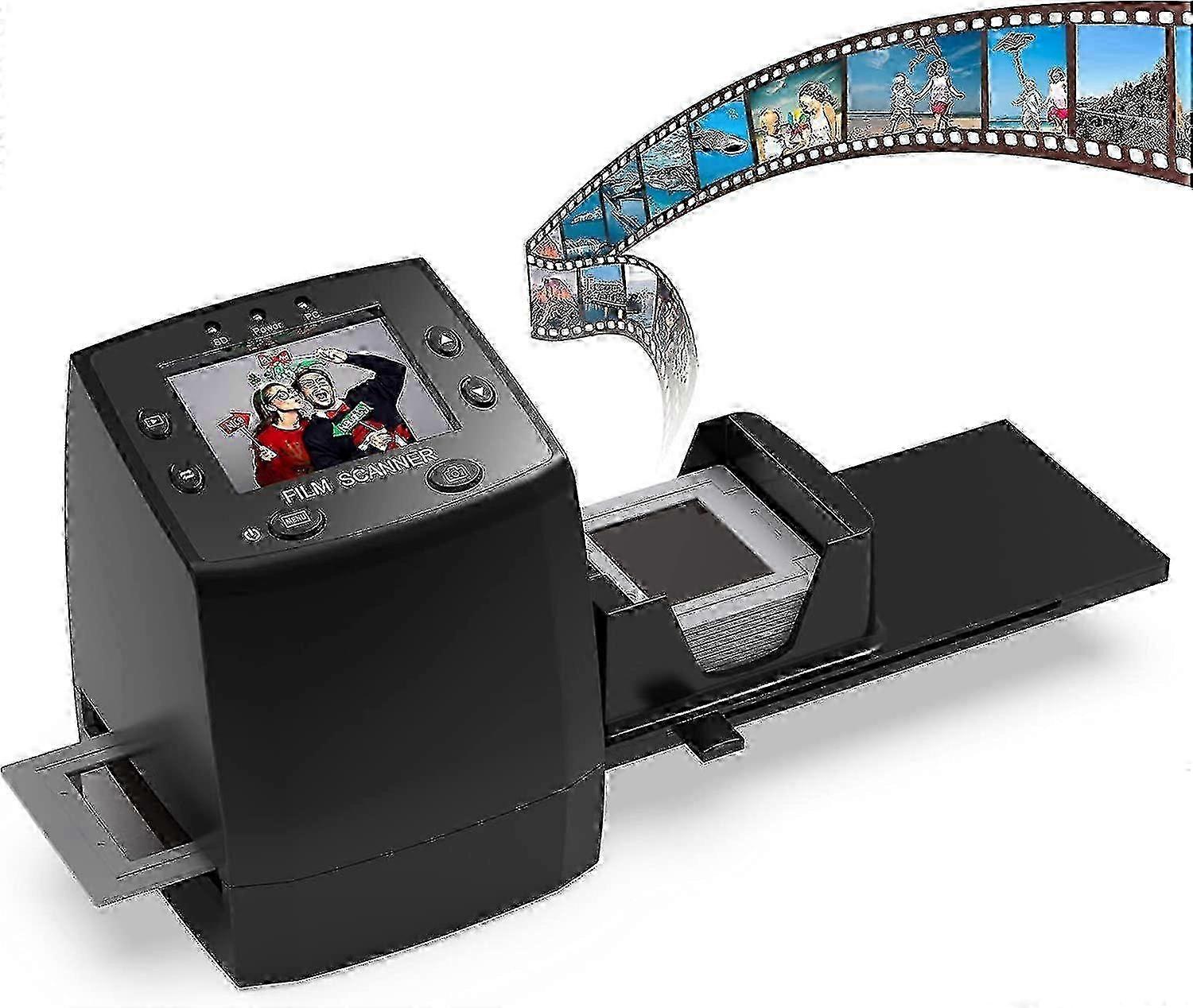 High Resolution 135 Film Scanner For Negatives Slides, Converts 35mm To Digital Jpeg, Sd Card Slot With Slide Feeder