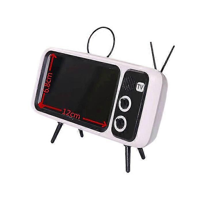 Gray Wireless Bluetooth Speaker Retro Tv Mobile Phone Bracket 2 In ...