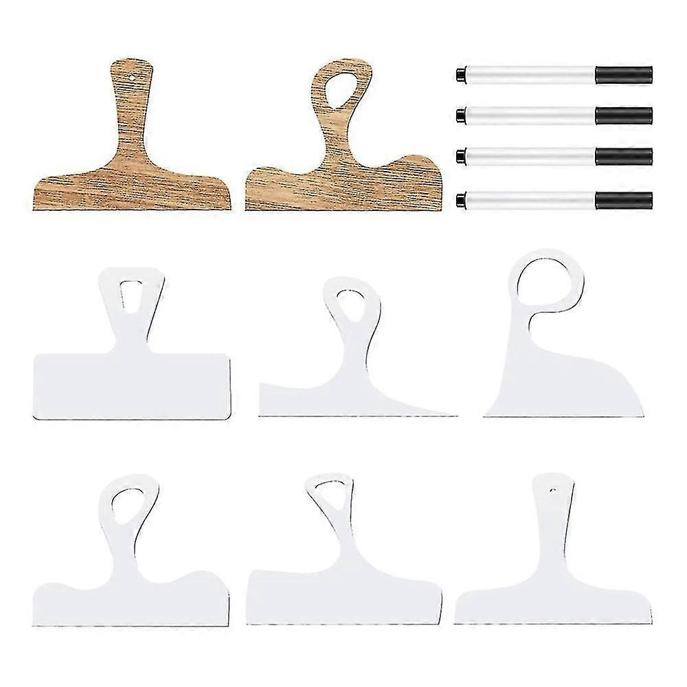 Board Template Set - 6 Pieces Woodworking Acrylic Router Template w...
