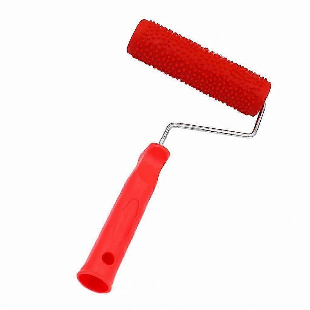 7-Inch Patterned Paint Roller with Handle for Wall Decoration