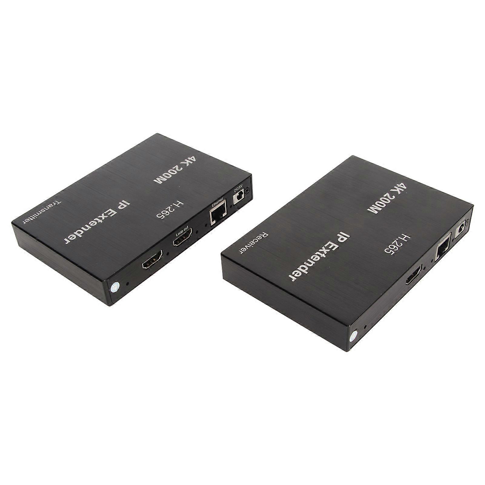 KVM USB Extender 4K@30Hz HD Over CAT6/CAT7, 656ft US Plug
