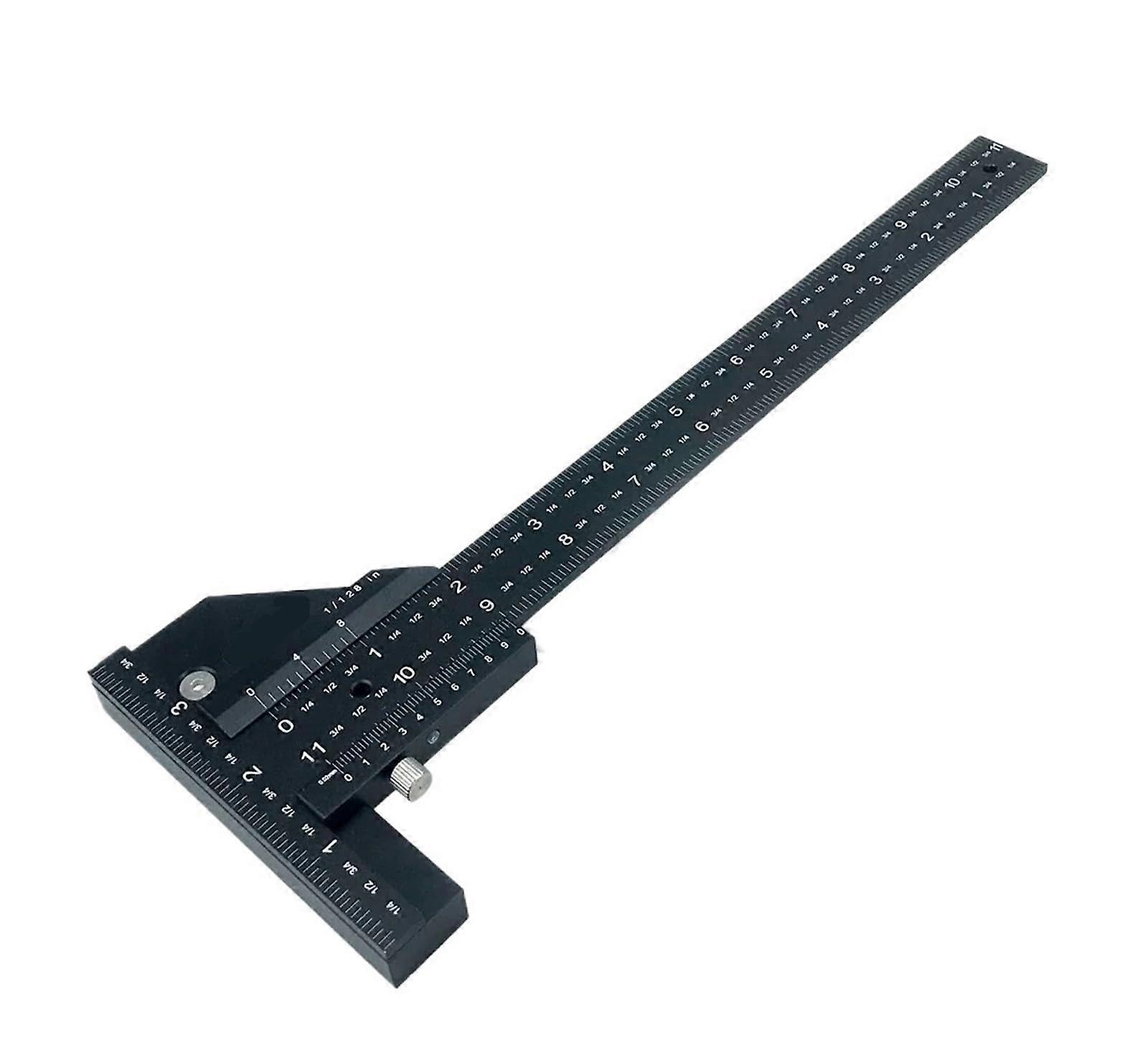 Sliding Gauge Aluminum Alloy Scribe Ruler Depth Gauge TSquare Scribing Tool Millimeter Scale